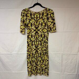 SAM & LAVI Dress  Dark Cottagecore  Floral Bodycon Column Stretchy  Womens SZ M